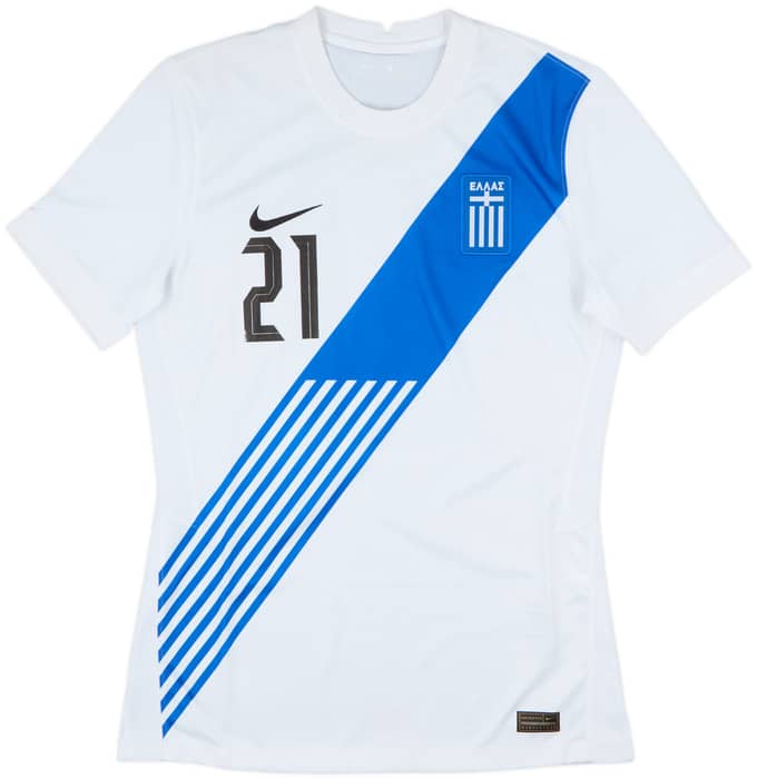 2020-22 Greece Authentic Home Shirt Tsimikas #21 - 6/10 - (M)
