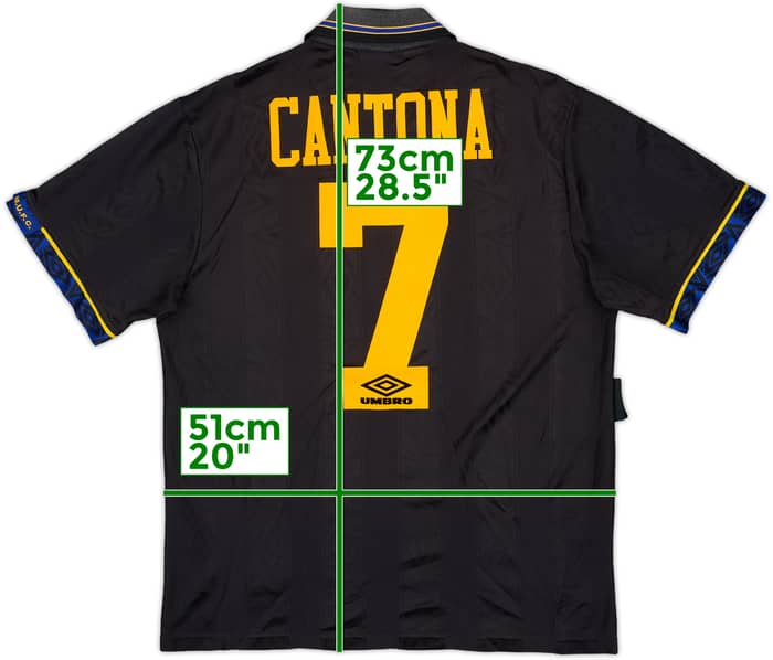 1993-95 Manchester United Away Shirt Cantona #7 - 8/10 - (M)