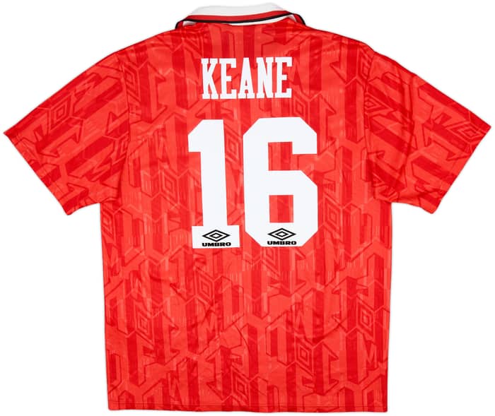 1992-94 Manchester United Home Shirt Keane #16 - 8/10 - (XL)