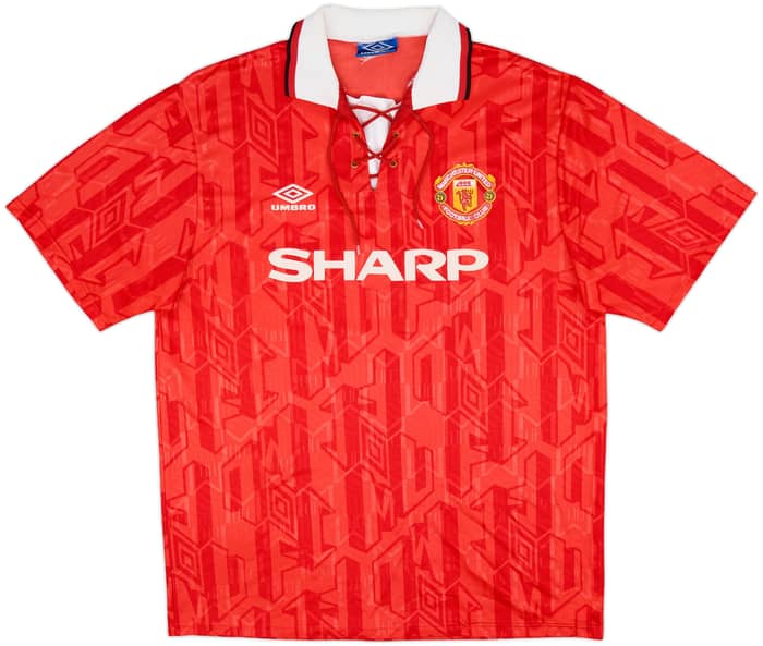 1992-94 Manchester United Home Shirt Keane #16 - 8/10 - (XL)