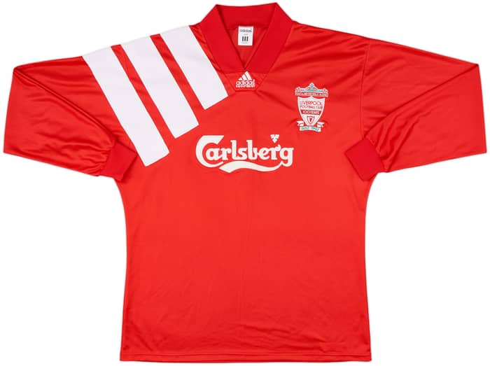 1992-93 Liverpool Centenary Player Issue Home L/S Shirt - 9/10 - (XL)