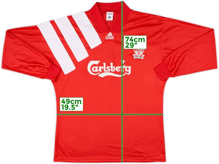 1992-93 Liverpool Centenary Player Issue Home L/S Shirt - 9/10 - (XL)