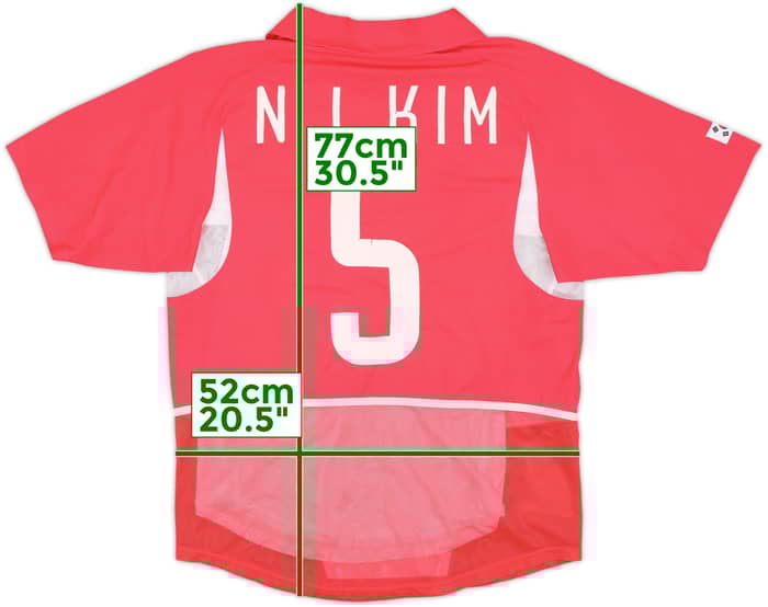 2002-03 South Korea Player Issue Home Shirt N I Kim #5 - 6/10 - (M)