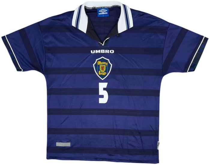 1998-00 Scotland Home Shirt Hendry #5 - 8/10 - (L)