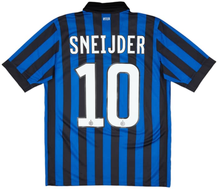2011-12 Inter Milan Home Shirt Sneijder #10 - 7/10 - (XL.Boys)