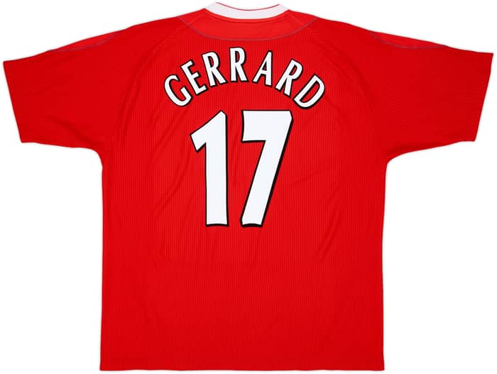 2002-04 Liverpool Home Shirt Gerrard #17 - 6/10 - (XXL)