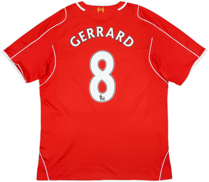 2014-15 Liverpool Home Shirt Gerrard #8 - 6/10 - (XL)