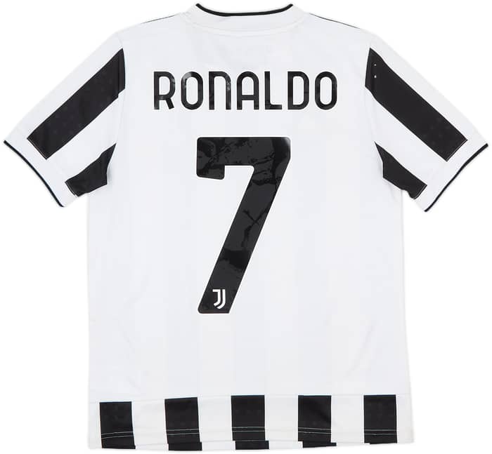 2021-22 Juventus Home Shirt Ronaldo #7 - 5/10 - (L.Boys)