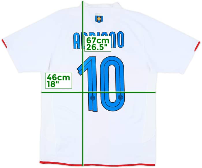2007-08 Inter Milan Centenary Away Shirt Adriano #10 - 8/10 - (M)