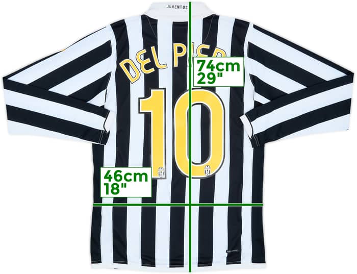 2006-07 Juventus Home L/S Shirt Del Piero #10 - 5/10 - (S)