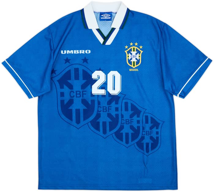 1994-97 Brazil Away Shirt Ronaldo #20 - 8/10 - (L)