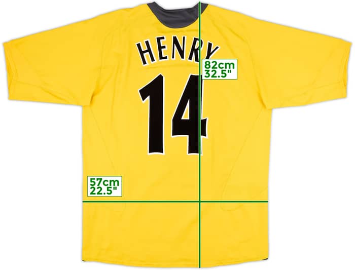 2005-06 Arsenal Away Shirt Henry #14 - 8/10 - (XL)