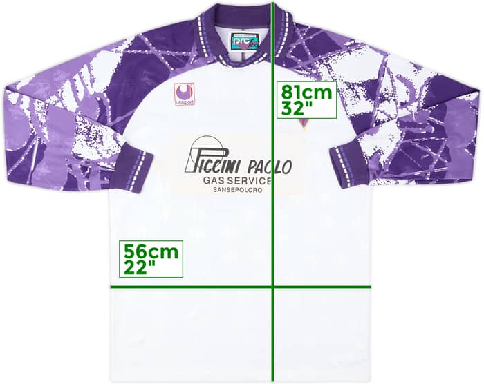 1994-95 Fiorentina Match Issue Away L/S Shirt #13