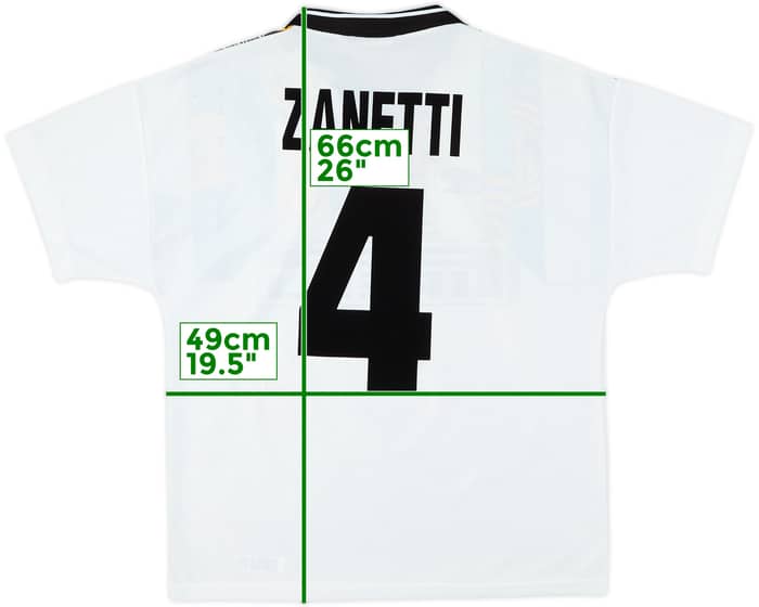 1995-96 Inter Milan Away Shirt Zanetti #4 - 6/10 - (M)