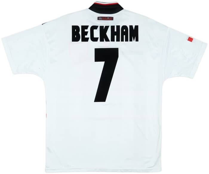 1997-99 Manchester United Away Shirt Beckham #7 - 8/10 - (L)