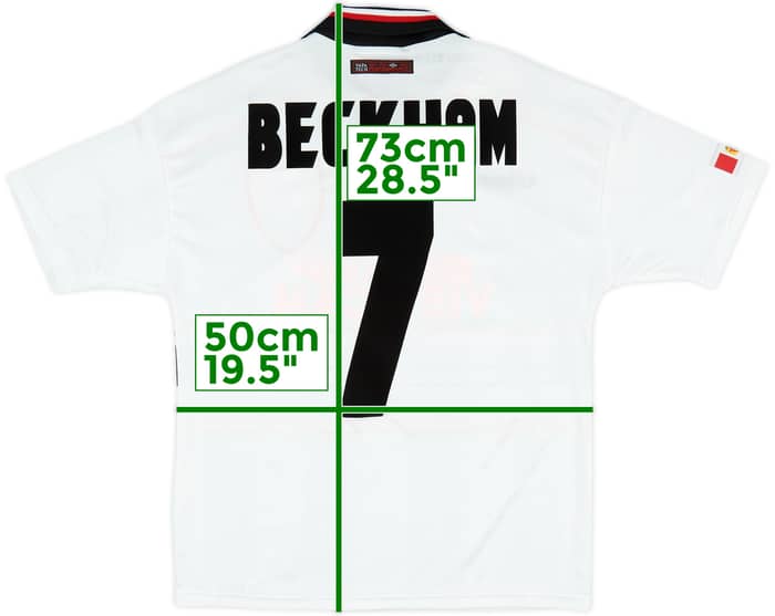 1997-99 Manchester United Away Shirt Beckham #7 - 8/10 - (Y)