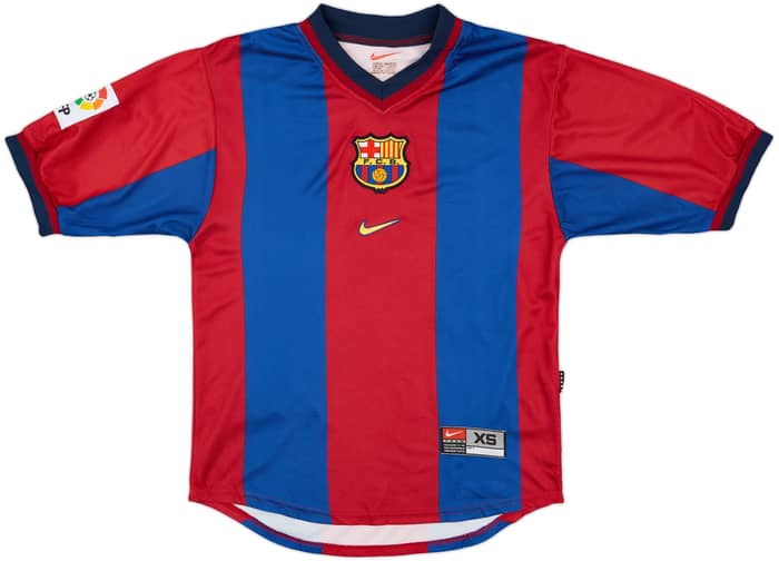 1998-00 Barcelona Home Shirt Rivaldo #11 - 9/10 - (XS)