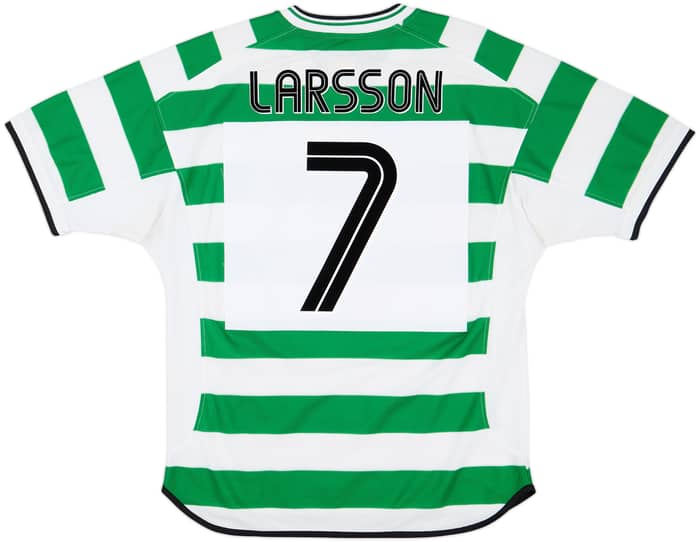 2001-03 Celtic Home Shirt Larsson #7 - 8/10 - (L)