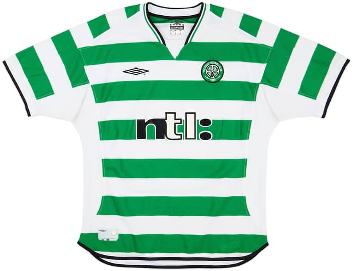 2001-03 Celtic Home Shirt Larsson #7 - 8/10 - (L)