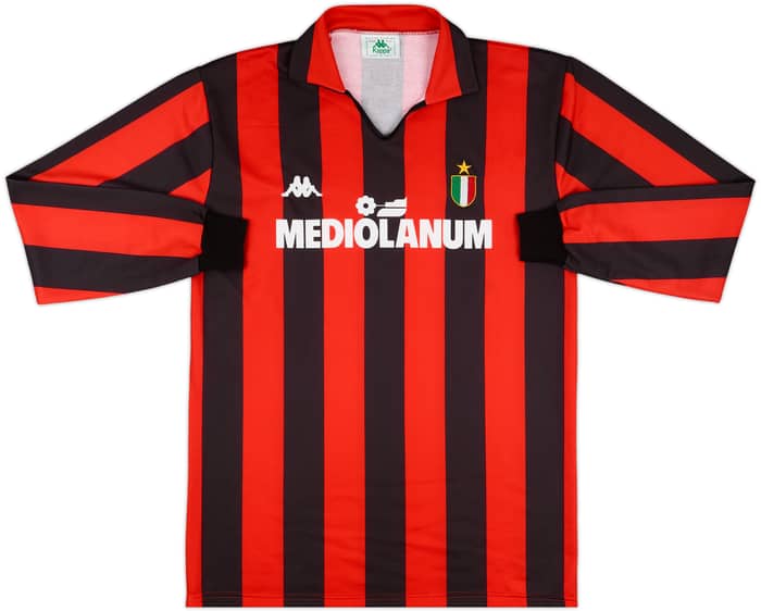 1988-89 AC Milan Match Issue Home L/S Shirt #19