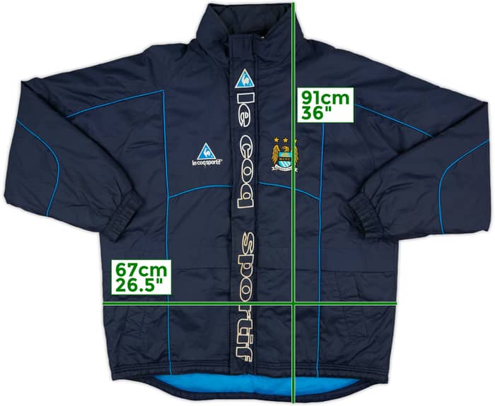 2001-03 Manchester City Le Coq Sportif Padded Bench Coat - 8/10 - (M)