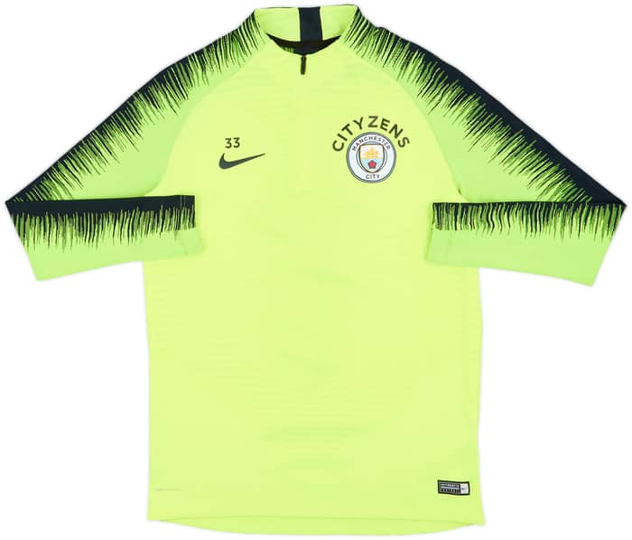 2019-20 Manchester City Nike Player Issue 1/4 Zip Drill Top #33 - 9/10 - (M)