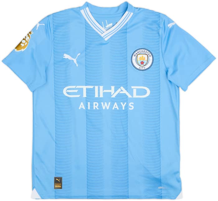 2023-24 Manchester City Home Shirt Haaland #9 - 10/10 - (L.Boys)