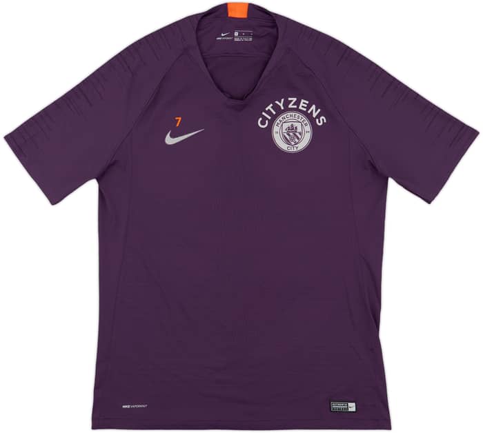 2018-19 Manchester City Nike Player Issue Training Shirt #7 (Sterling) - 9/10 - (M)
