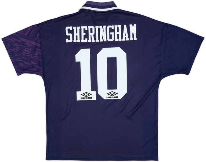 1994-95 Tottenham Away Shirt Sheringham #10 - 8/10 - (L)