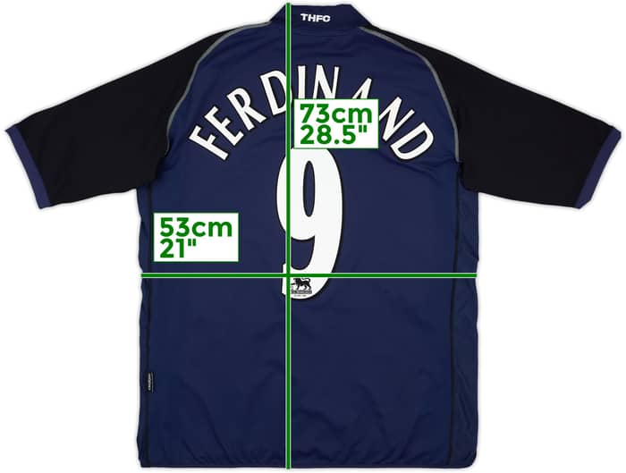2002-03 Tottenham Away Shirt Ferdinand #9 - 7/10 - (L)