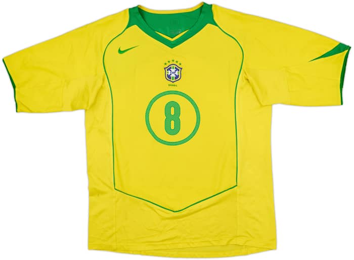 2004-06 Brazil Home Shirt Kaka #8 - 6/10 - (L)