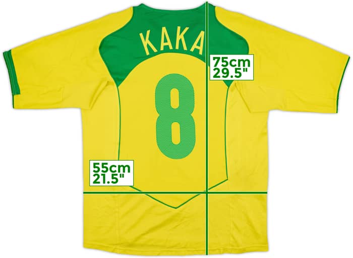 2004-06 Brazil Home Shirt Kaka #8 - 6/10 - (L)