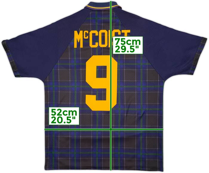 1994-96 Scotland Home Shirt McCoist #9 - 8/10 - (L)