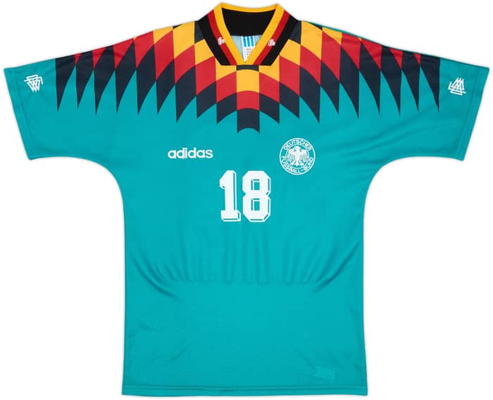 1994-96 Germany Away Shirt Klinsmann #18 - 9/10 - (S)