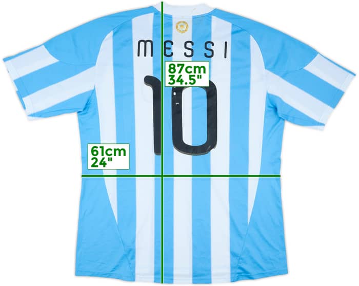 2010-11 Argentina Home Shirt Messi #10 - 5/10 - (XXL)
