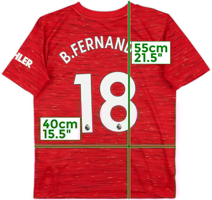 2020-21 Manchester United Home Shirt B.Fernandes #18 - 9/10 - (S.Boys)