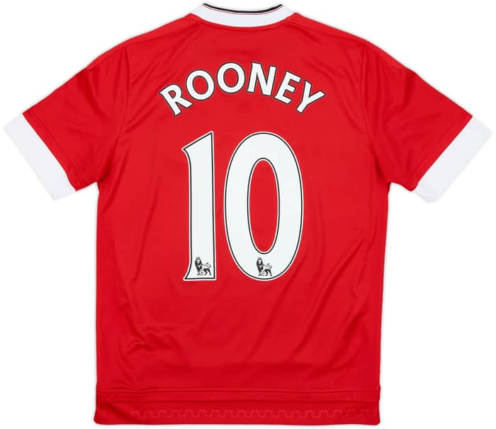 2015-16 Manchester United Home Shirt Rooney #10 - 10/10 - (L.Boys)