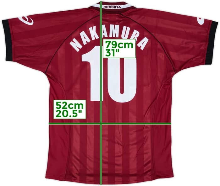 2002-03 Reggina Home Shirt Nakamura #10 - 8/10 - (M)