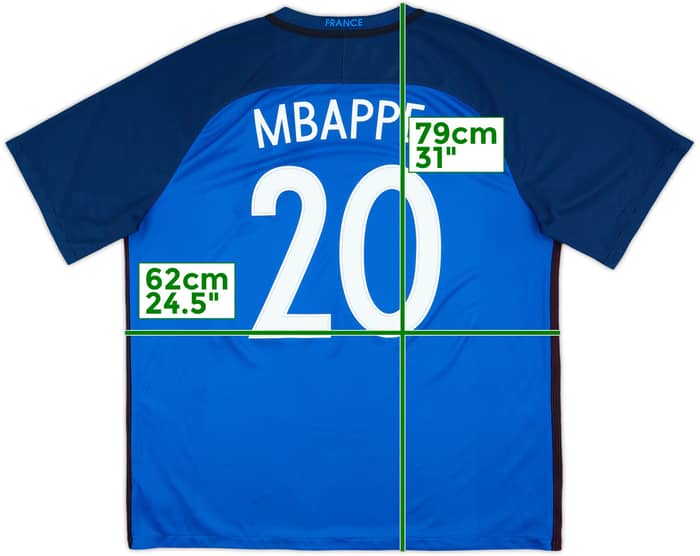 2016-17 France Home Shirt Mbappe #20 - 6/10 - (XXL)