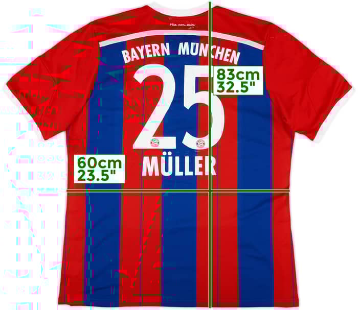 2014-15 Bayern Munich Home Shirt Muller #25 - 5/10 - (XXL)