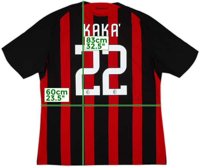 2008-09 AC Milan Home Shirt Kaka #22 - 5/10 - (XXL)