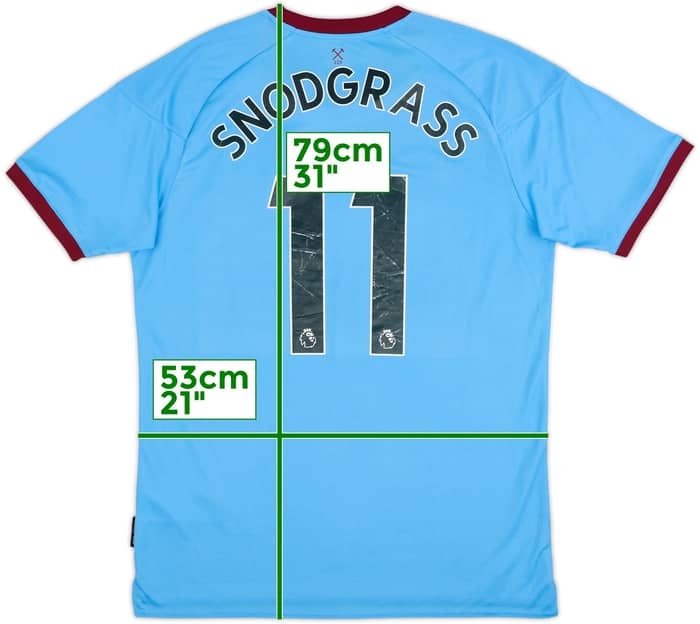 2020-21 West Ham Away Shirt Snodgrass #11 - 5/10 - (L)