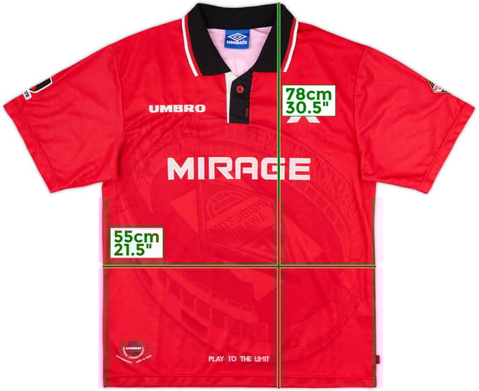 1997 Urawa Red Diamonds Home Shirt - 9/10 - (L)