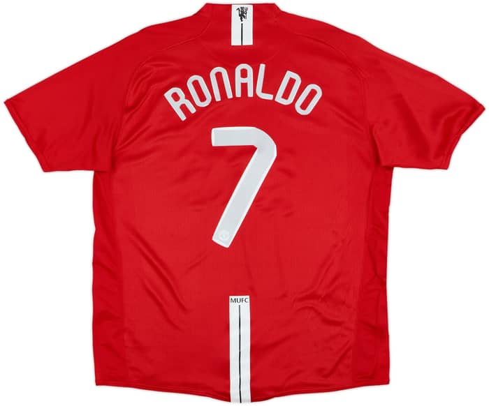 2007-09 Manchester United Home Shirt Ronaldo #7 - 9/10 - (XL)