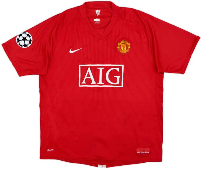 2007-09 Manchester United Home Shirt Ronaldo #7 - 9/10 - (XL)