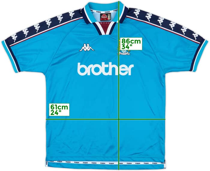 1997-99 Manchester City Home Shirt - 8/10 - (XL)