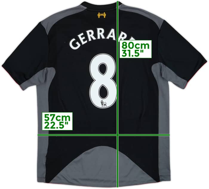 2012-13 Liverpool Away Shirt Gerrard #8 - 7/10 - (XL)