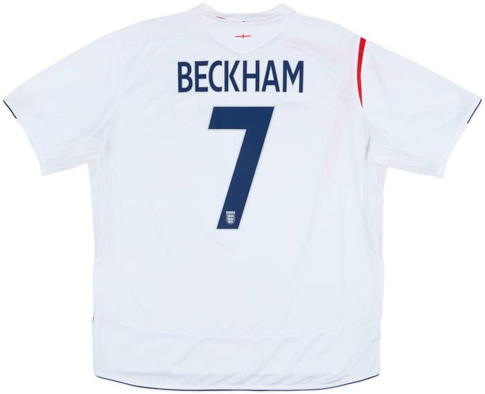 2005-07 England Home Shirt Beckham #7 - 6/10 - (XXL)