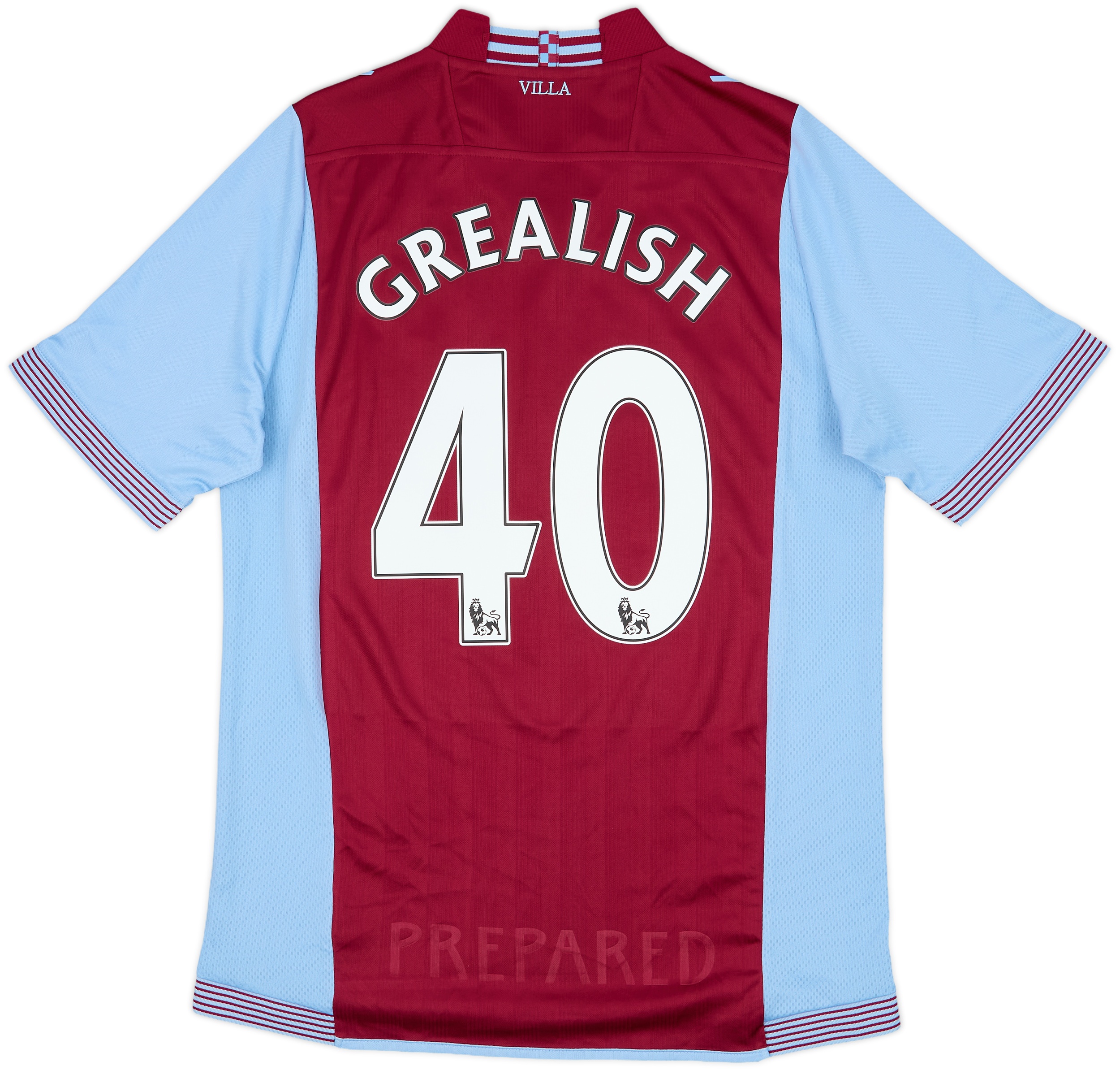 2013-14 Aston Villa Home Shirt Grealish #40 - 8/10 - (L)