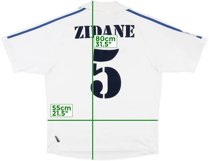 2001 Real Madrid Home Shirt Zidane #5 - 6/10 - (L)